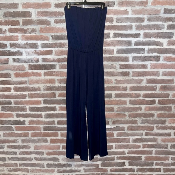 Tart Women’s xs strapless navy jumpsuit - Picture 2 of 11